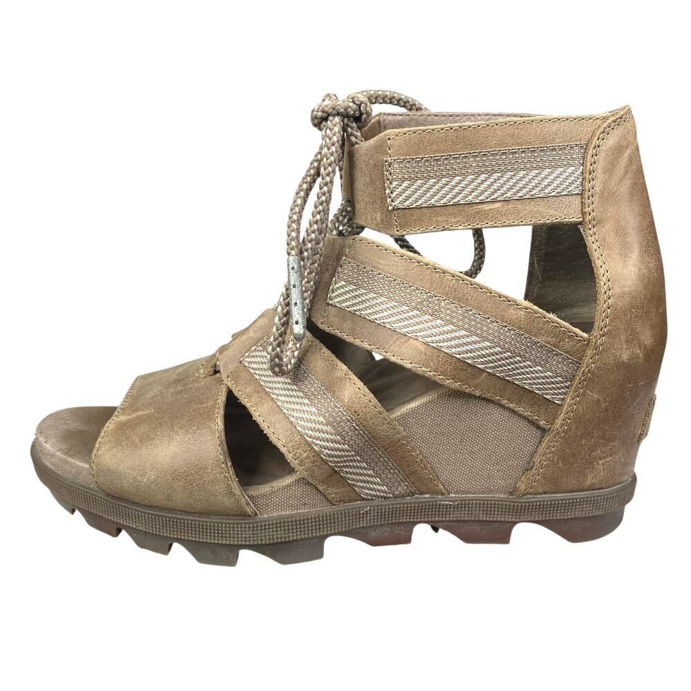 Sorel Women’s Joanie Brown Gladiator Wedge Sandal Size US 7.5 - Picture 3 of 10